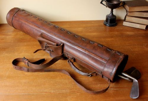 fig 1. Leather Pencil Stovepipe Golf Bag.
