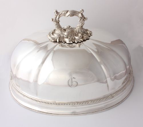 Large Old Sheffield Plate Meat Cover.