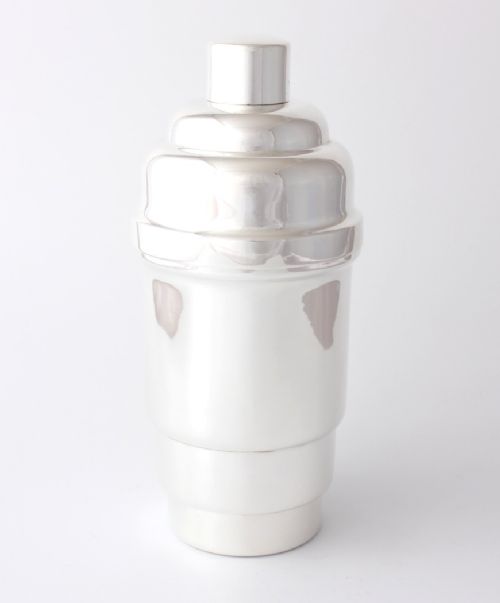 Silver Plate Art Deco Stepped Cocktail Shaker.