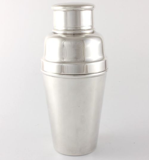 Silver Plated Art Deco Cocktail Shaker with Juicer.
