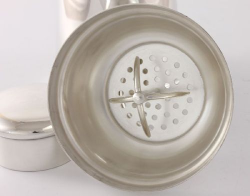 fig 1. Silver Plated Art Deco Cocktail Shaker With Juicer.
