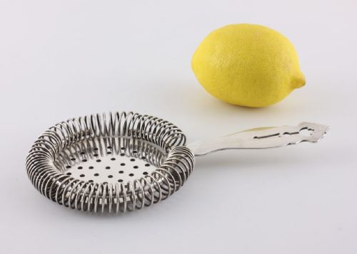 fig 1. Art Deco Silver Plated Cocktail Shaker Strainer Sieve.