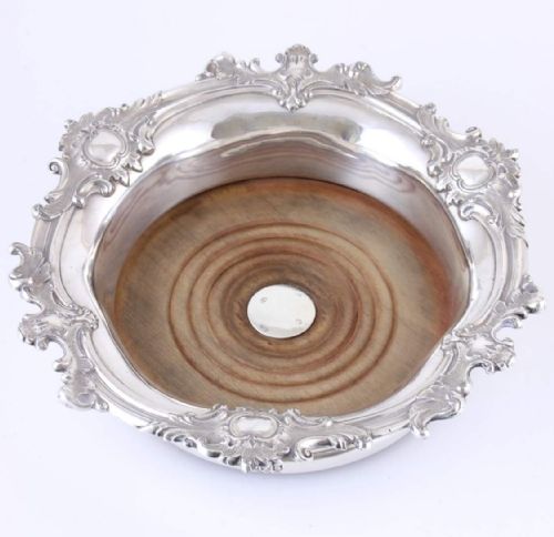 Large Victorian James Dixon & Sons Wine Bottle Coaster