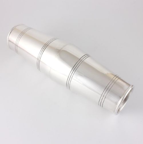 fig 1. Large Silver Plate Boston Cocktail Shaker.