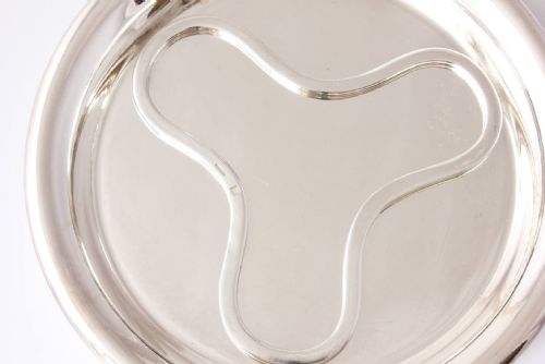fig 2. Christofle France Silver Plated Wine Bottle Coasters & Trivets c1920.