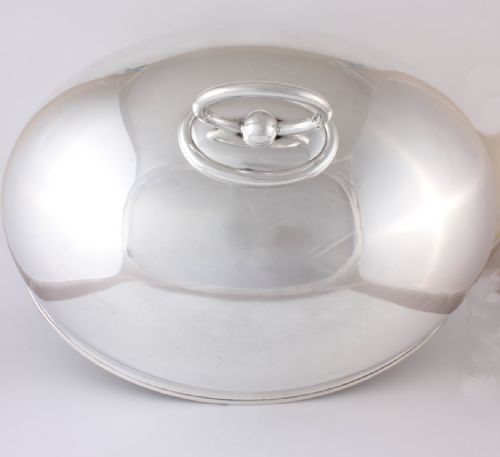 fig 1. Large Silver Plate Meat Food Cover.