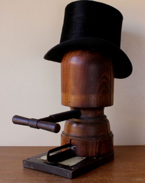 fig 1. Milliner's Adjustable Hat Stretcher Sizer Block