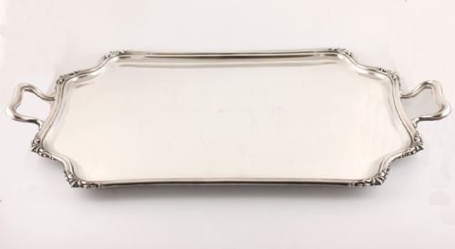 Large Art Nouveau Silver Plate Butlers Tray by Sorley Glasgow