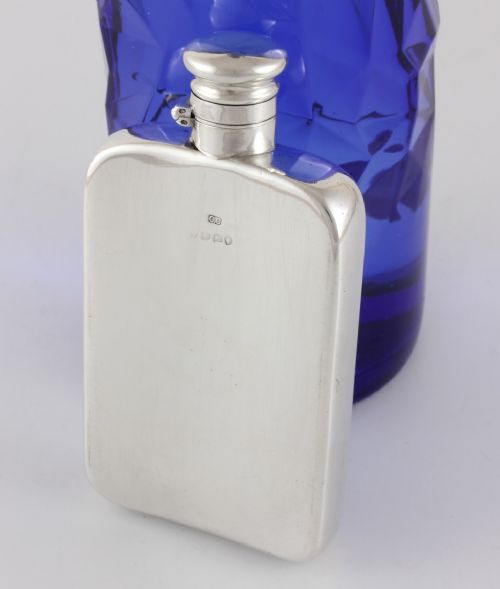 fig 1. Silver Elephant Hip Flask. Tenax In Fide. 1888.