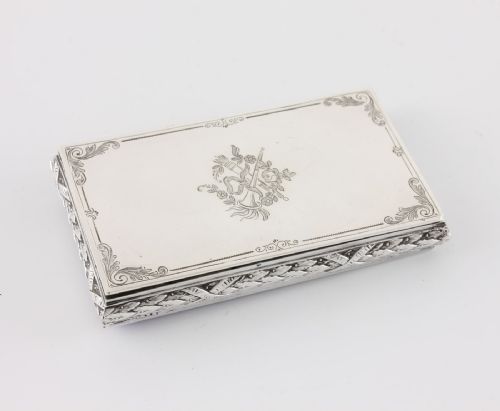 fig 2. French Silver & Guilloche Enamel Case. Bapst Freres of Paris.