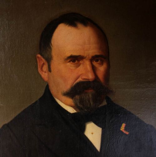 fig 2. Victorian Bearded Gentleman Oil Painting Portrait.