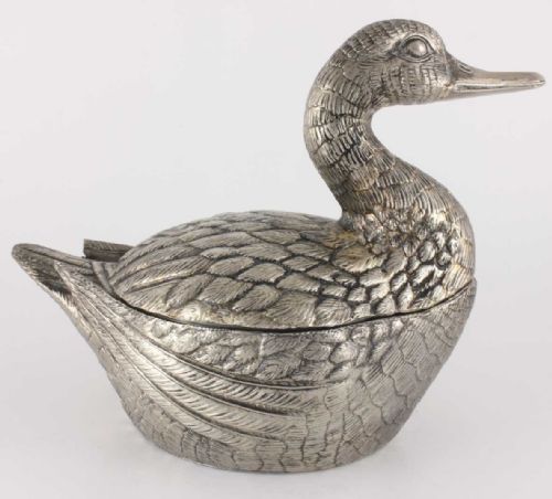 Mauro Manetti Silver Plated Duck Ice Bucket.