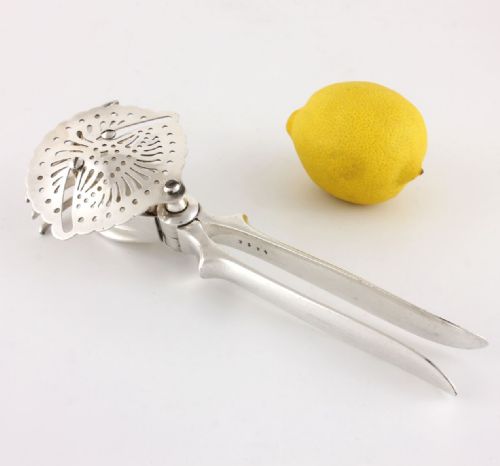 fig 1. Silver Plate Christofle Citrus Lemon Squeezer Juicer Press.
