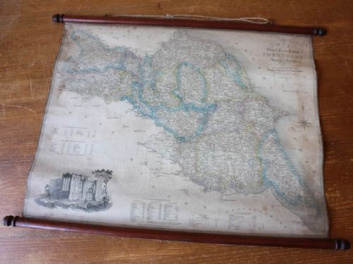 fig 2. East & North Ridings Yorkshire Hanging Wall Map. JH Franks. 1840.