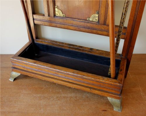 JAMES SHOOLBRED OAK HALL STICK STAND ARTS CRAFTS UMBRELLA STAND RACK - ADDITIONAL PHOTO 5
