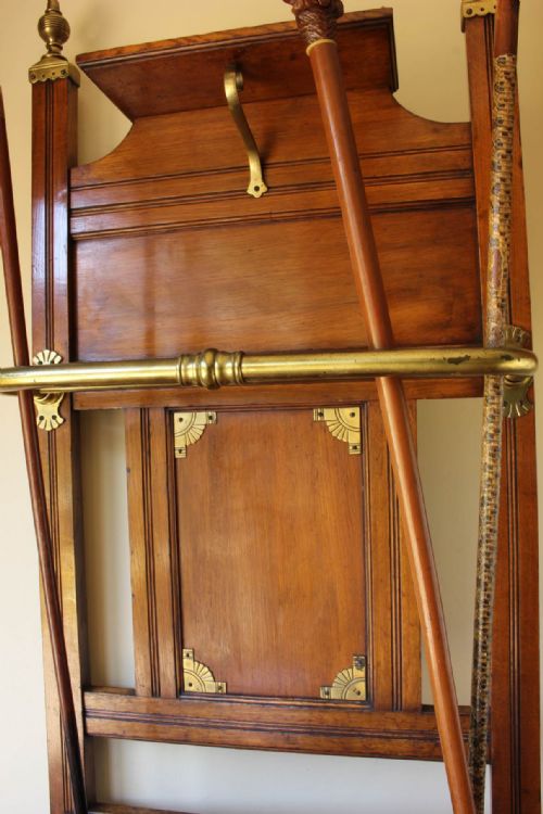 JAMES SHOOLBRED OAK HALL STICK STAND ARTS CRAFTS UMBRELLA STAND RACK - ADDITIONAL PHOTO 14