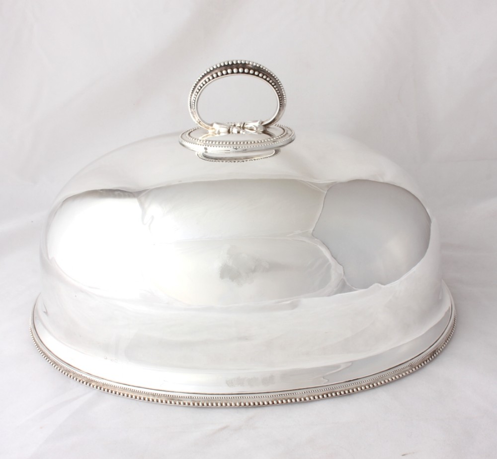 Silver Plate Meat Turkey Dome Food Cover. 19thC Henry Wilkinson Co. c1850.