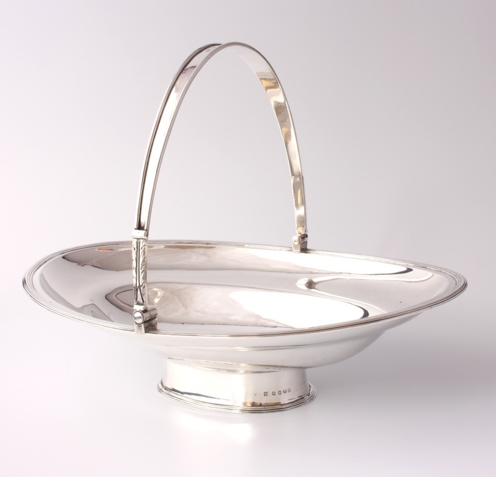 Georgian Silver Cake Basket With Griffin Crest. 1810