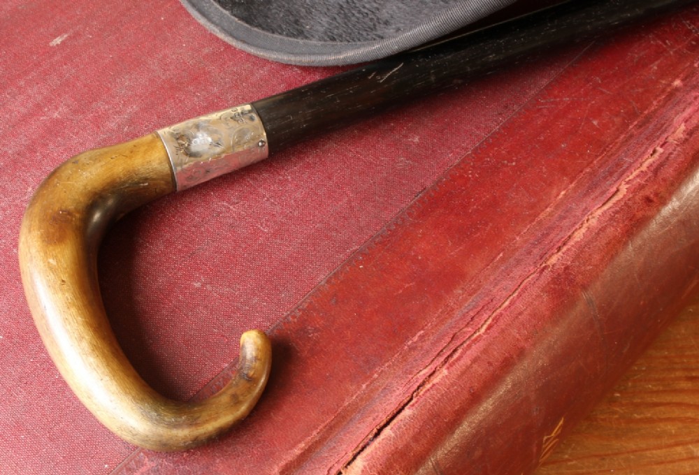 Horn, Silver & Ebony Jonathan Howell Walking Stick