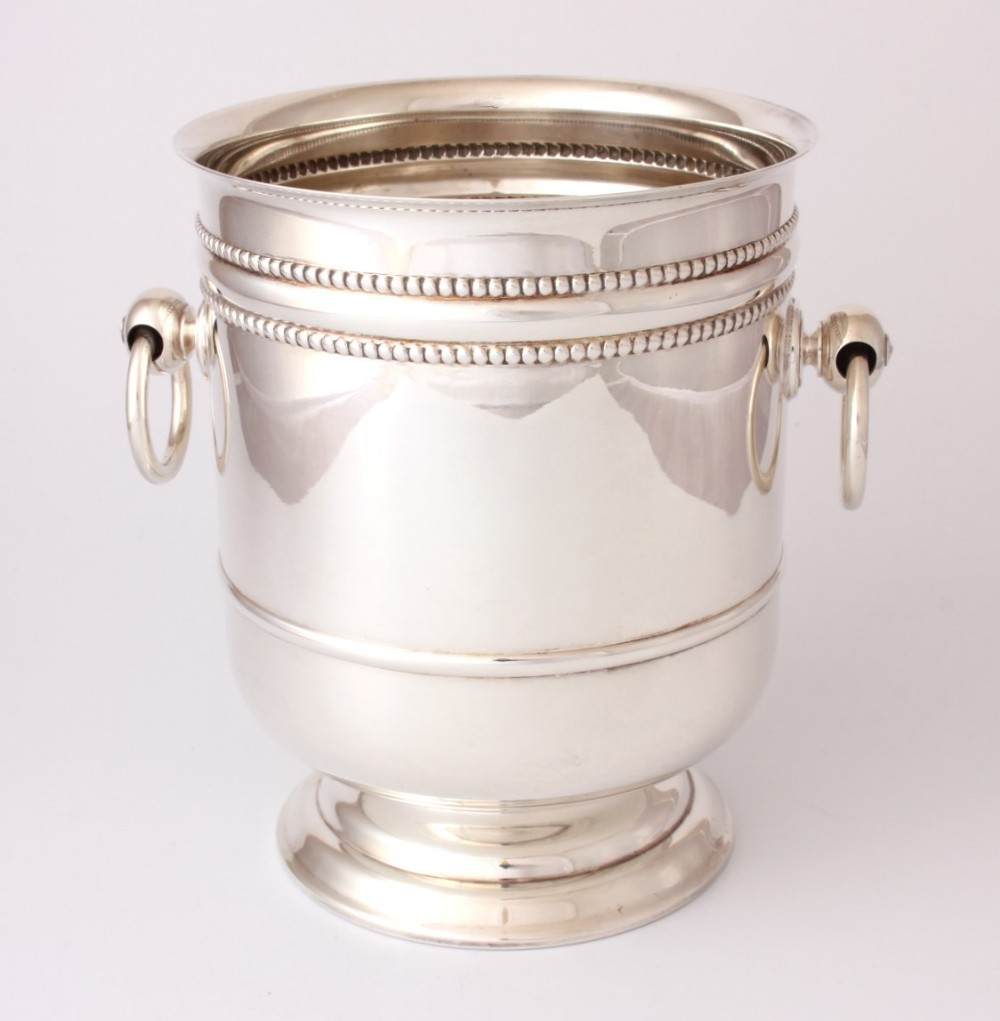Christofle France Silver Plate Ice Bucket Pail