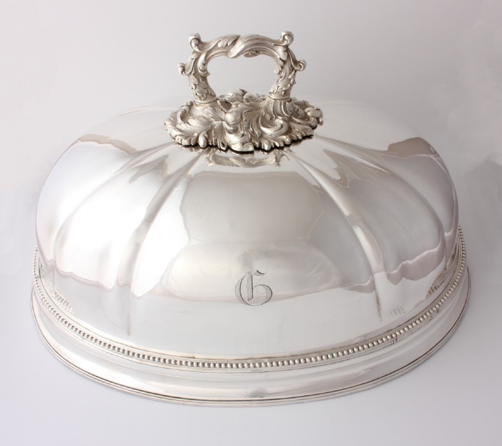 Large Old Sheffield Plate Meat Cover.