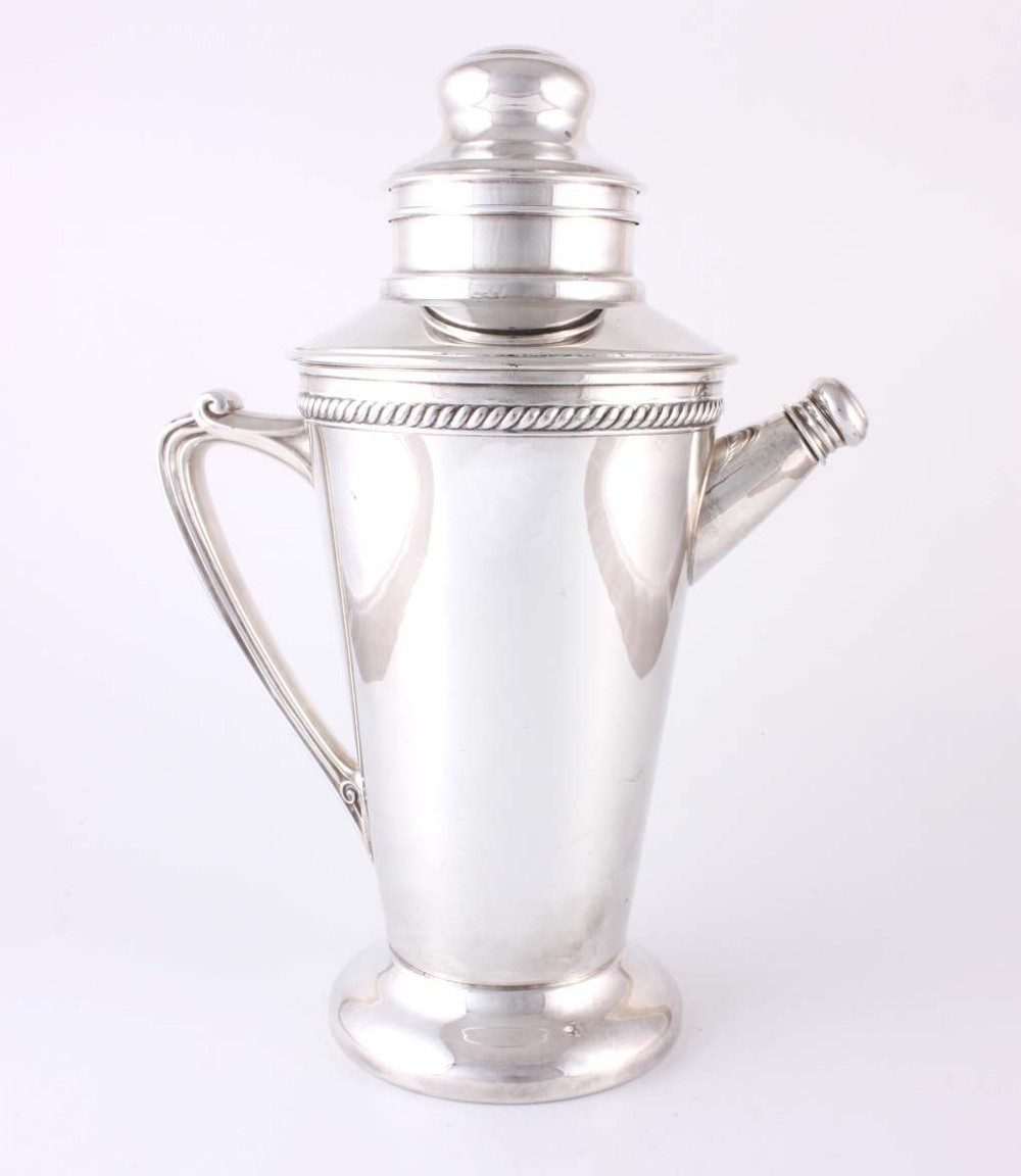 Large Art Deco Recipe Cocktail Shaker