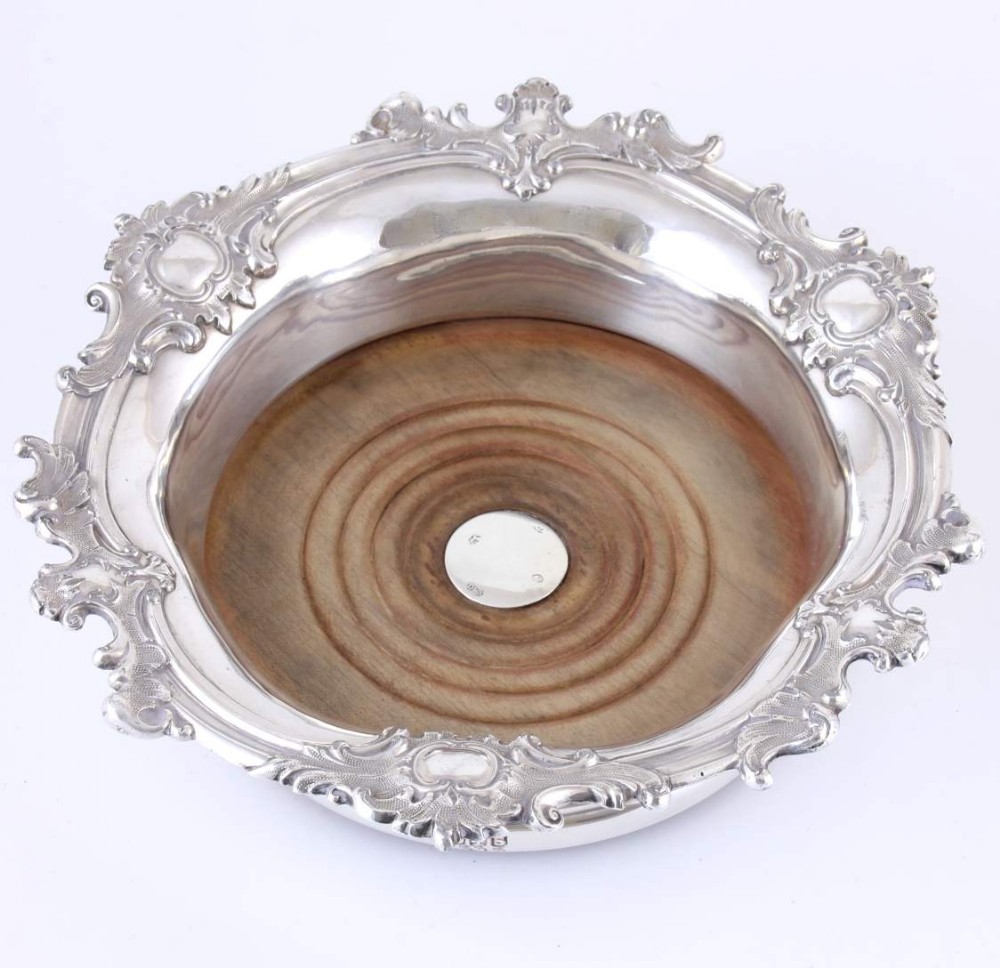 Large Victorian James Dixon & Sons Wine Bottle Coaster