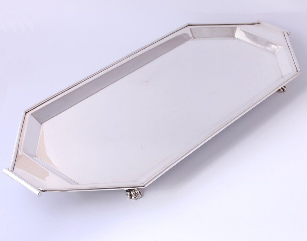 Large Art Deco Silver Plated Cocktail Tray. 