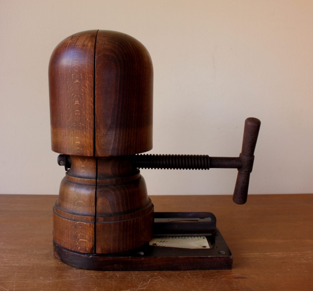 Milliner's Adjustable Hat Stretcher Sizer Block
