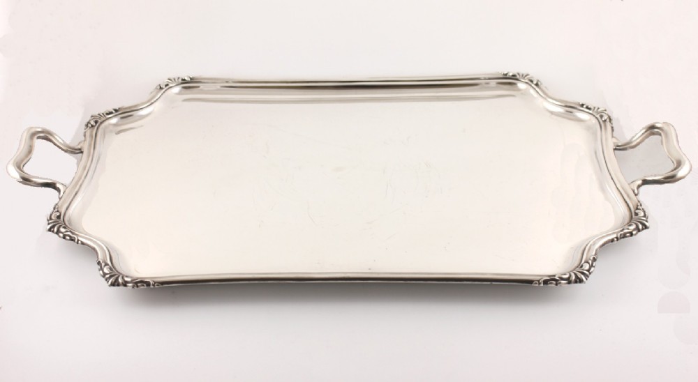 Large Art Nouveau Silver Plate Butlers Tray by Sorley Glasgow