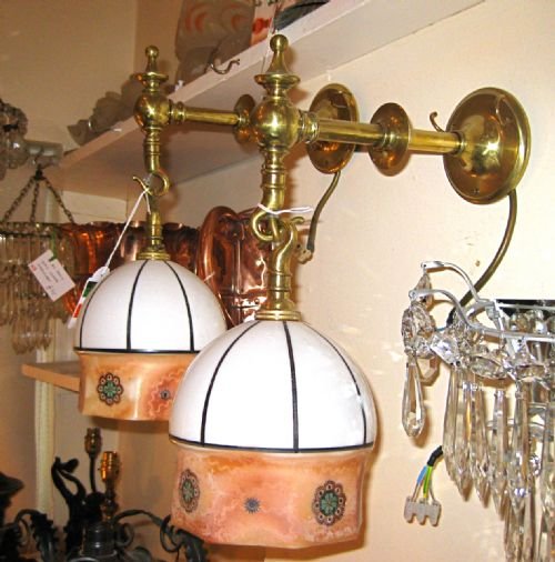 Pair Victorian Wall Gas Lamps
