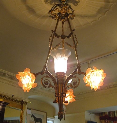 A Victorian Torchere Chandelier