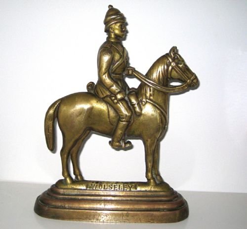 A Victorian Brass Doorstop of Wolseley