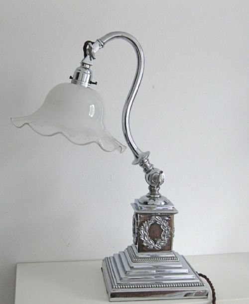 Antique Chrome Gec Desk Lamp