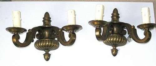 Late Victorian Bronze Wall Lights