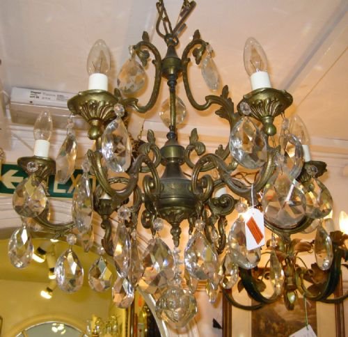 An Early 20thc Brass Chandelier