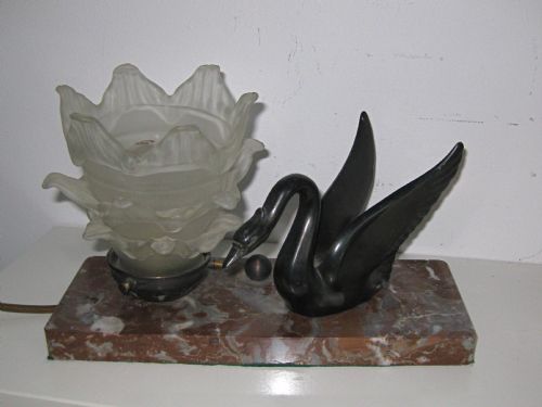 French Lamp on Marble Base