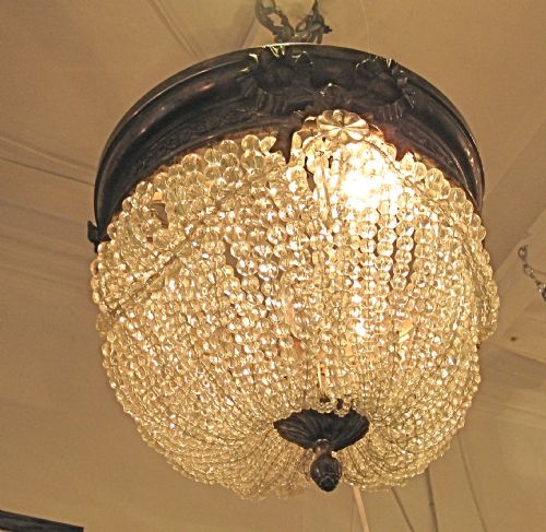 A Victorian Beaded Ceiling Light