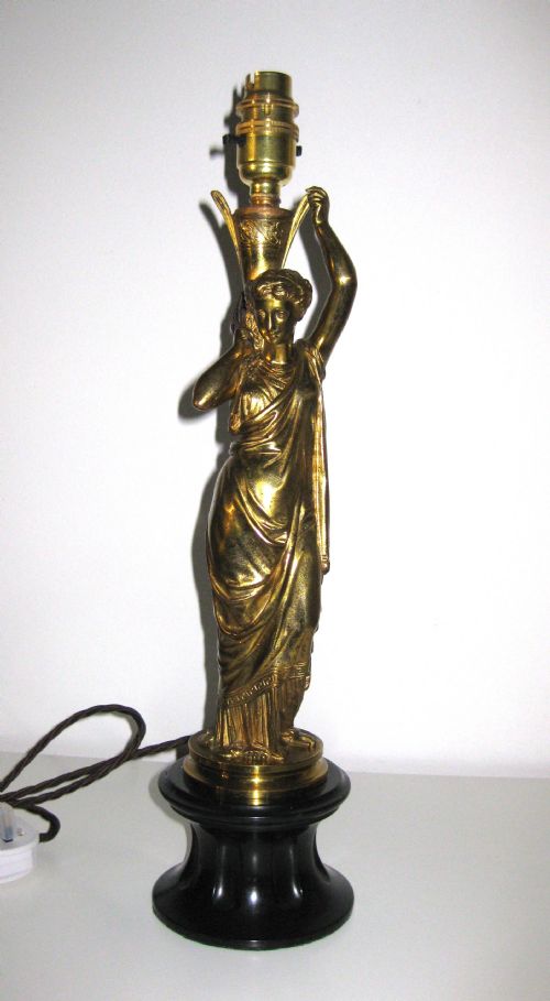 Victorian Gilded Bronze Table Lamp