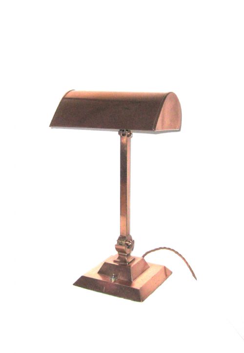 Victorian Copper Banker's Lamp