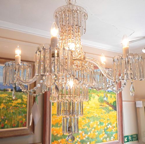 fig 2. VICTORIAN CRYSTAL GLASS CHANDELIER