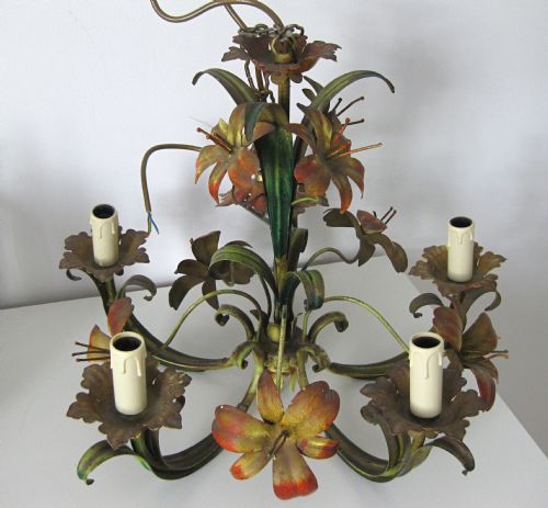 fig 1. A FRENCH TOLEWARE CHANDELIER