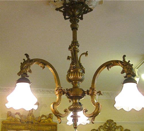 fig 2. LATE VICTORIAN GAS CHANDELIER WITH DRAGONS