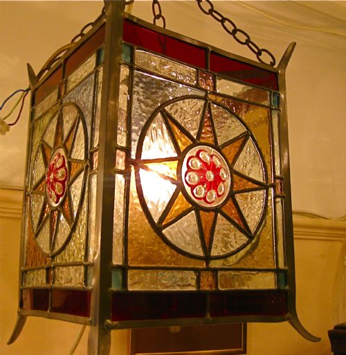 A Victorian Stained Glass Lantern