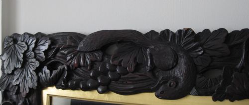 fig 1. 19thC CARVED WOOD FRAMED MIRROR