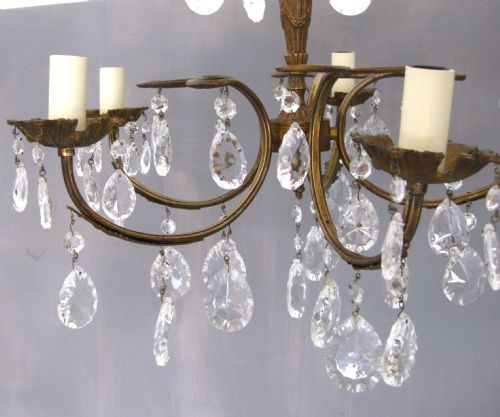 fig 2. AN EARLY 20TH CENTURY BRASS CHANDELIER