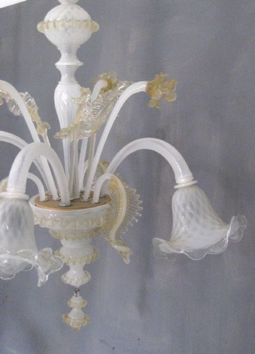 fig 2. AN ITALIAN GLASS FLOWER CHANDELIER