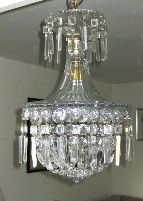 fig 1. A CRYSTAL GLASS CEILING LIGHT