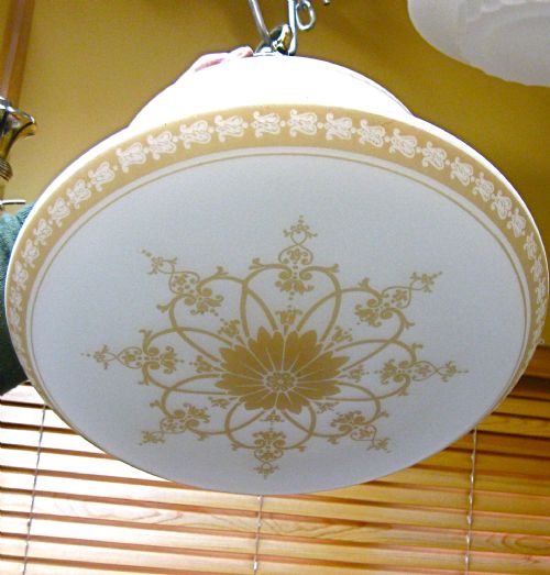 fig 1. A DECORATIVE GLASS CEILING LIGHT
