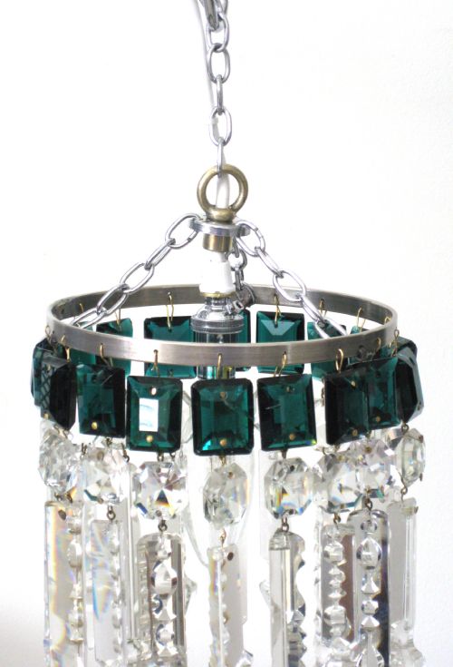 fig 2. A PAIR OF CEILING LIGHTS WITH LUSTRES